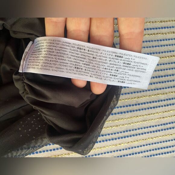 MNG By MANGO Dress Womens Size 6 Black Long Sleeve small Glitters Ruched Lined - Picture 10 of 14